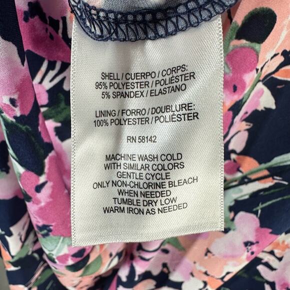 London Times Printed Sleeveless  Empire A-line  Midi Dress Size US 10P - Picture 8 of 11